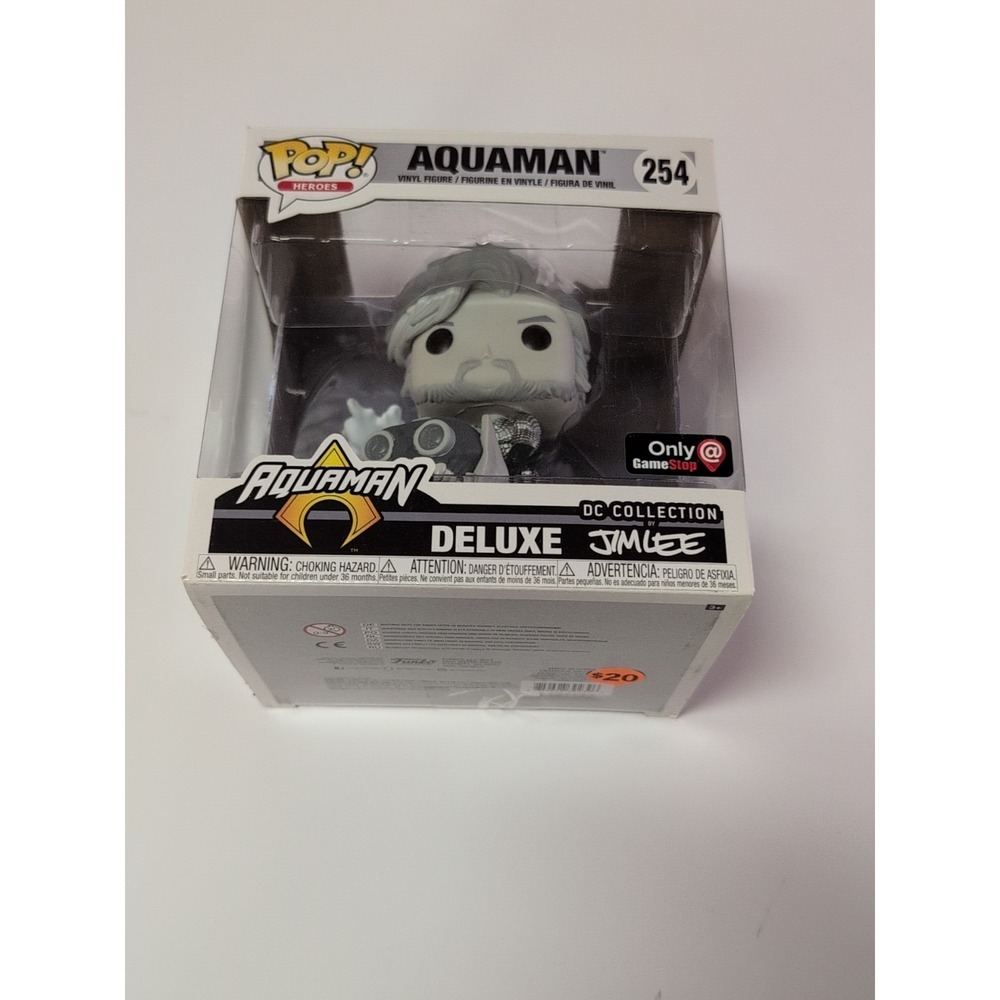 Funko Pop! Aquaman Deluxe 254 Jim Lee GameStop‎ Exclusive Black and White